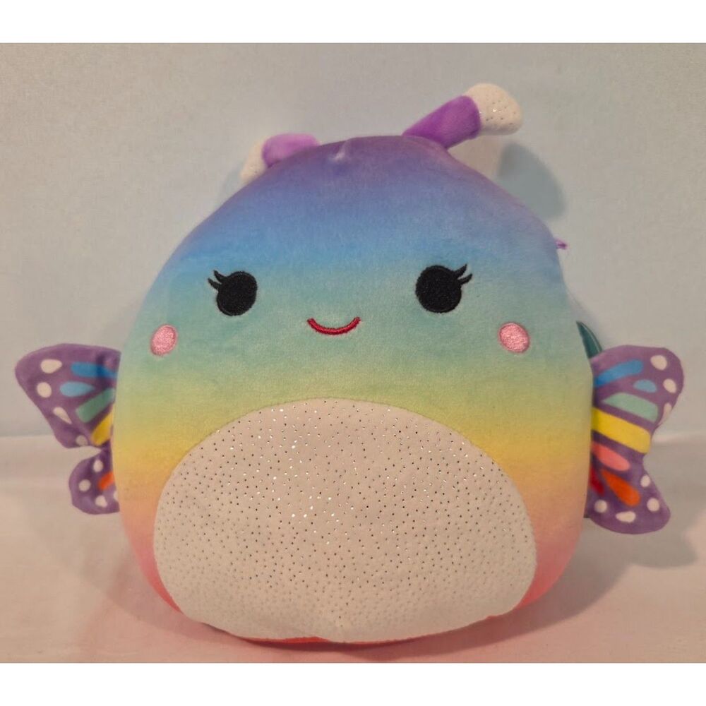 Squishmallows Estephania Butterfly Plush Rainbow Soft Stuffed NWT
